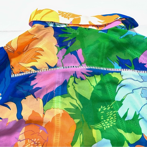 Garcia colorful chiffon balloon sleeve button up NWT size small - Picture 6 of 6